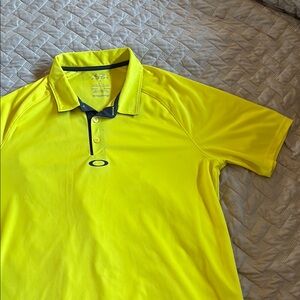 Oakley Yellow Polo Shirt Lightweight Breathable Design